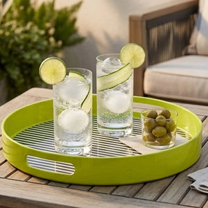 Mimo Stripe Tray With Handles