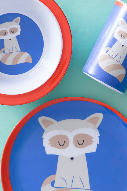 Mimo Kids Ralph Raccoon Dinner Set
