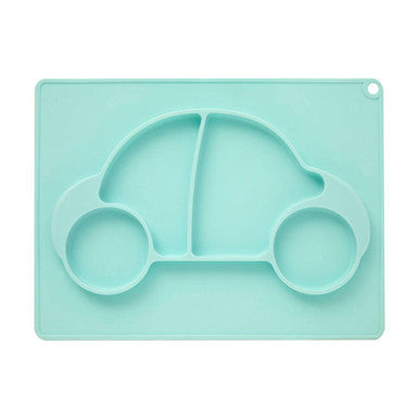 Zing Baby Blue Car Food Plate
