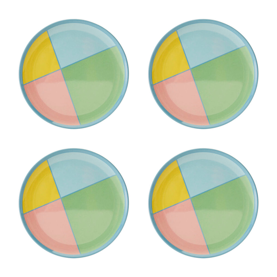 Mimo Set Of 4 Melamine Dinner Plates