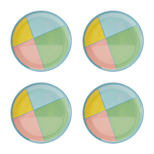 Mimo Set Of 4 Melamine Dinner Plates