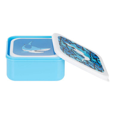 Mimo Set Of 4 Blue Shark Lunch Boxes