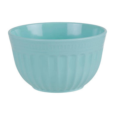 Light blue ceramic bowl on a white background