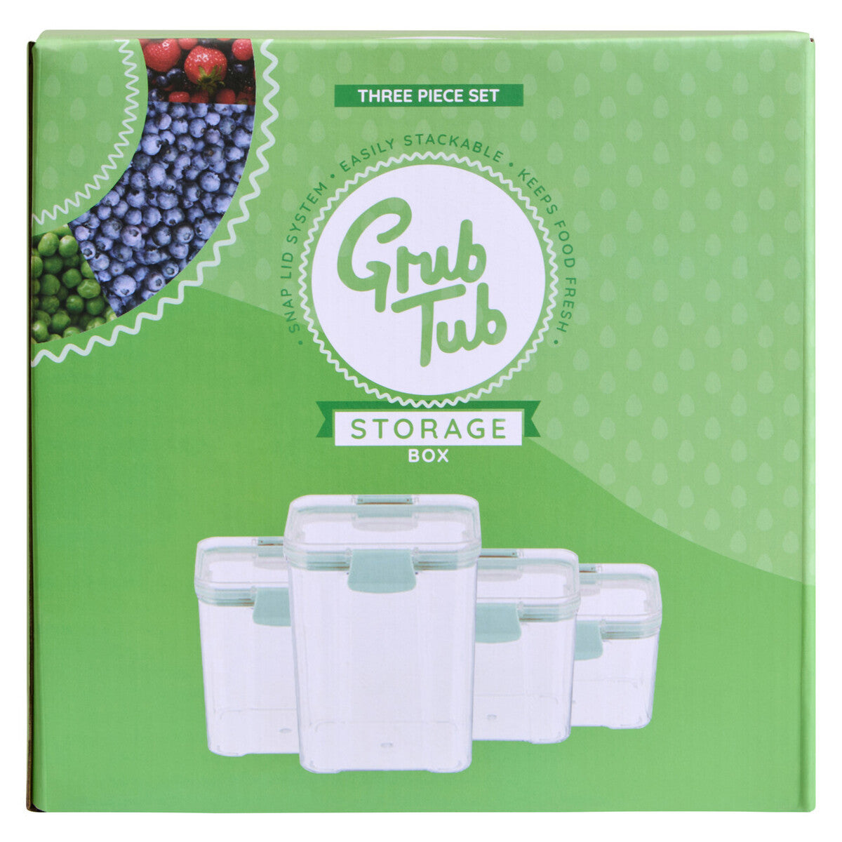 Grub Tub Set of 4 Food Storage Containers