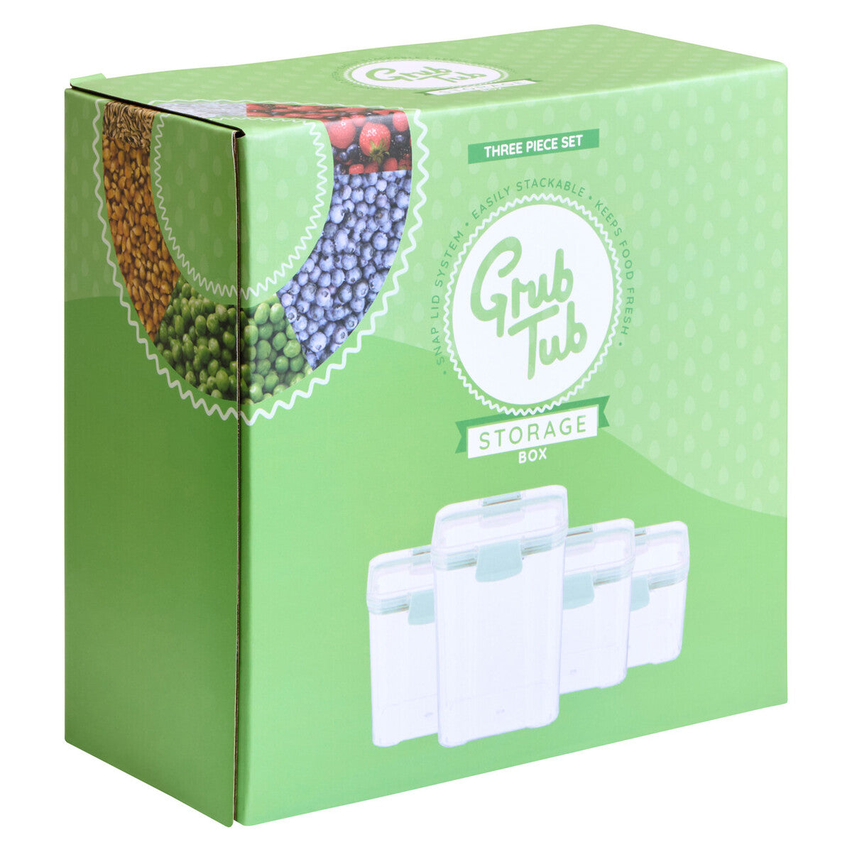 Grub Tub Set of 4 Food Storage Containers