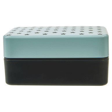 Grub Tub Light Blue Star Lunch Box With Cutlery