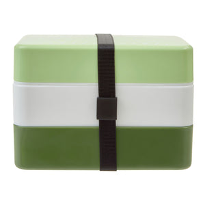 Three Compartment Green Lunch Box with Cutlery | Grub Tub