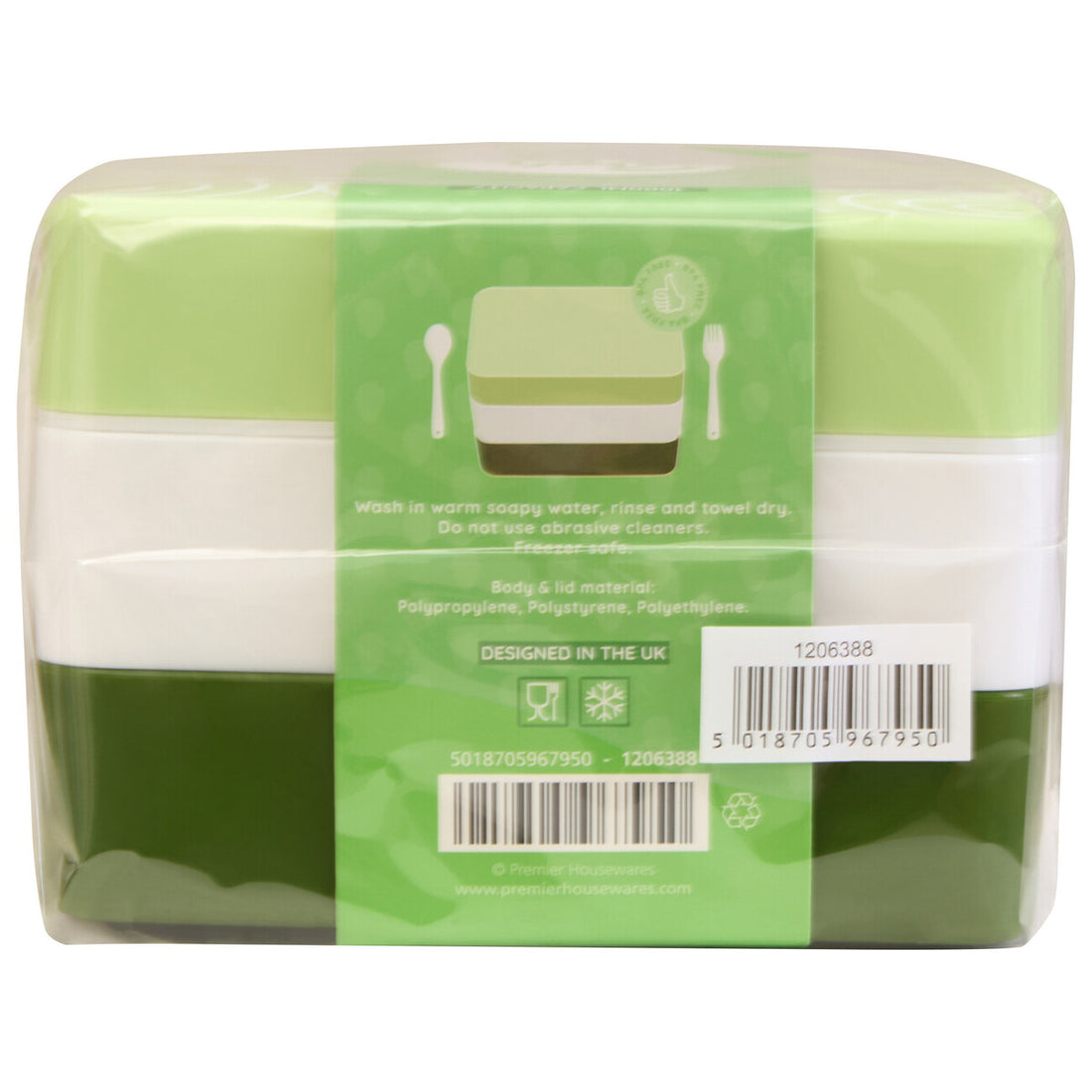 Grub Tub Three Compartment Green Lunch Box With Cutlery - Image 13