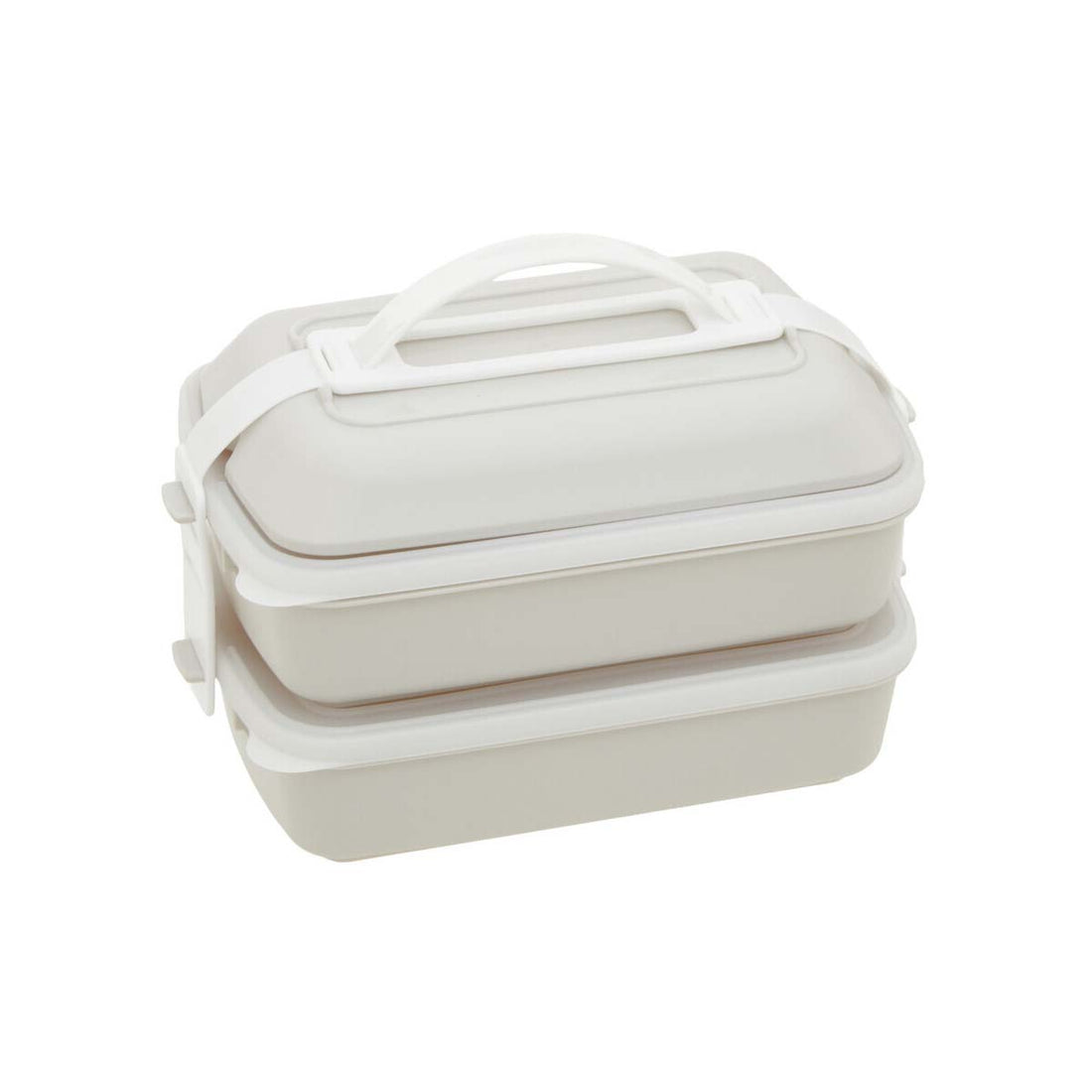 Grub Tub Warm Grey And White Lunch Box