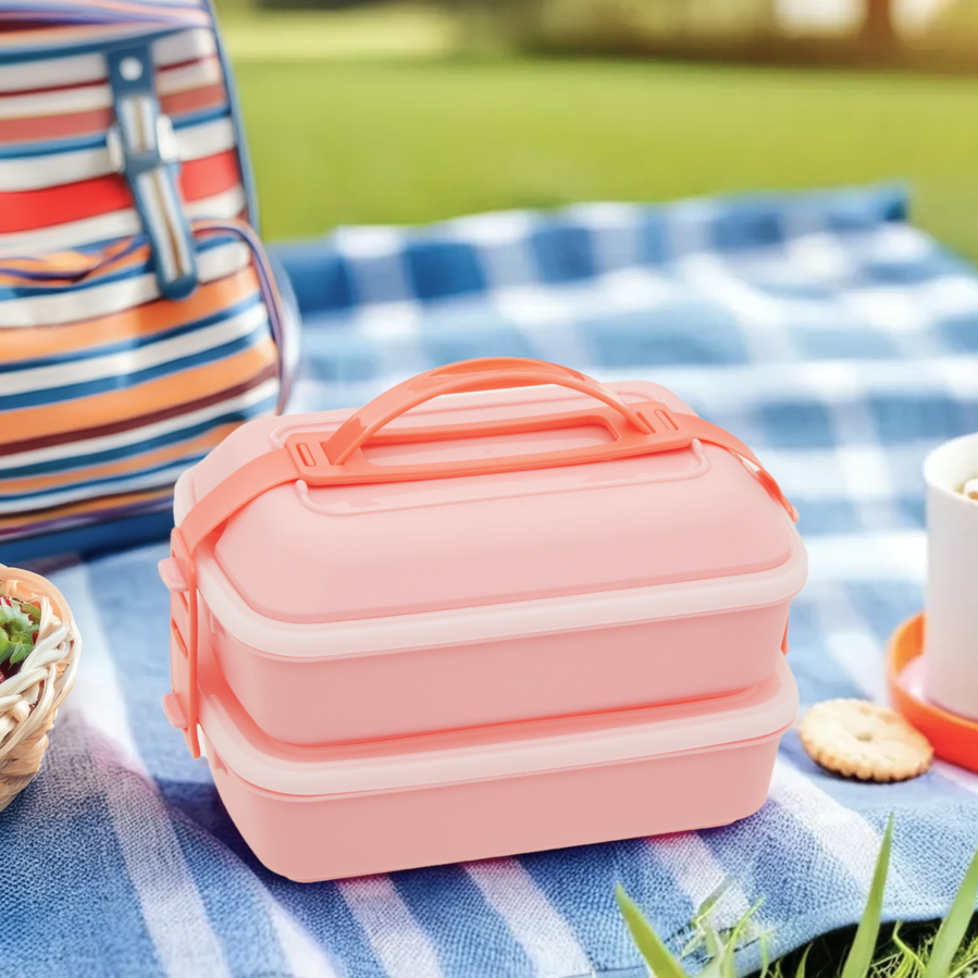 Grub Tub Pink Lunch Box With Cutlery