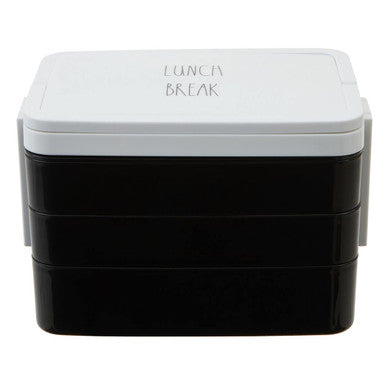 Grub Tub Black Lunch Box With Cutlery