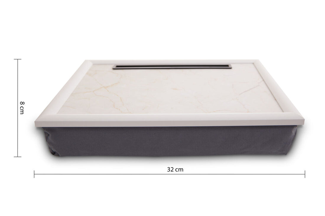 Portada Ecru Marble Lap Tray With Ipad Holder