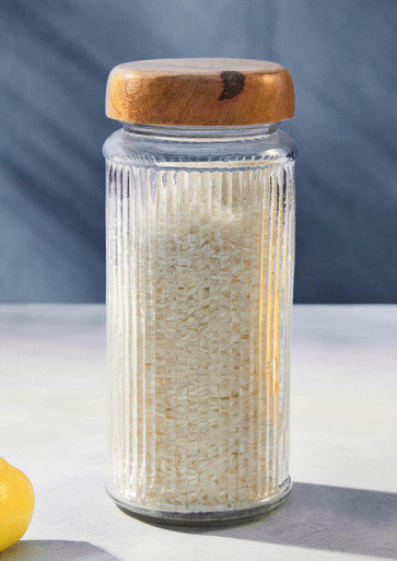 Garner Glass Storage Jar with Mango Wood Lid 2000ml