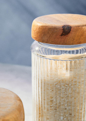 Garner Glass Storage Jar with Mango Wood Lid 2000ml