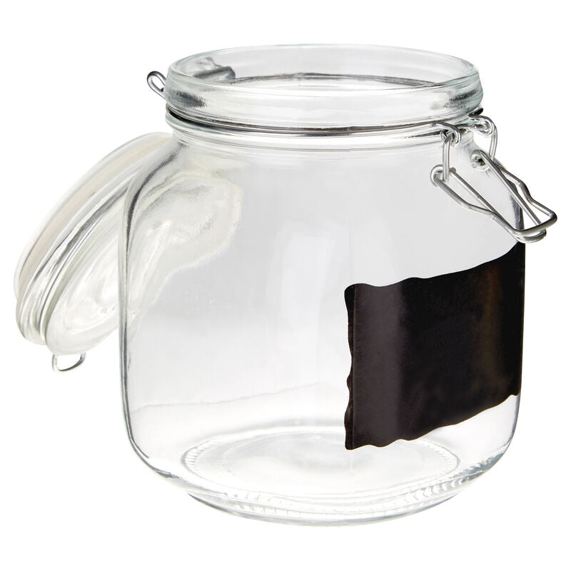 Grocer Glass with Clip Top Lid Medium Storage Jar