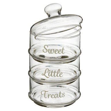 Stackable 3 Tier Glass Storage Jar