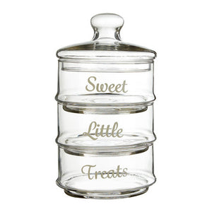Olivia Stackable 3 Tier Glass Storage Jar