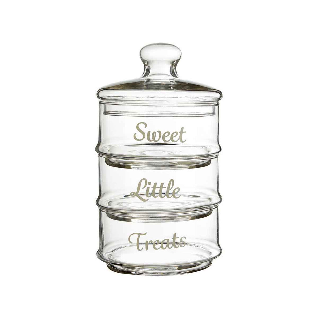 Stackable 3 Tier Glass Storage Jar