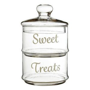 Olivia Stackable 2 Tier Glass Storage Jar