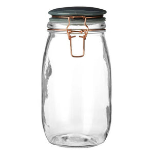 Retro Pastel Grey Glass Jar - 1500ml