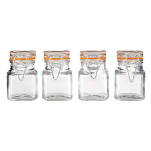 Luca Set Of 4 Luca Clip Top Lid Glass Jars