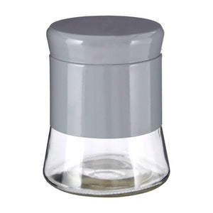 Grey Steel Wrap Glass Storage Jar - 800ml