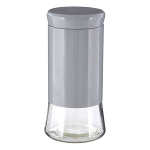 Grey Steel and Glass Storage Jar - 1500ml | Luca
