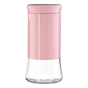 Pink Steel and Glass Storage Jar - 1500ml | Luca