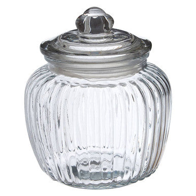 Abbie Ribbed Glass Storage Jar 1300ml - image 2