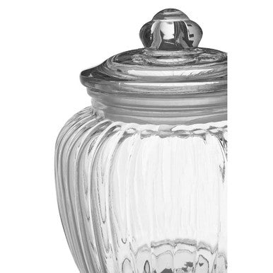 Abbie Ribbed Glass Storage Jar 1300ml - image 3