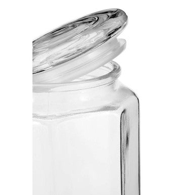 Hexagonal Glass Storage Jar   1300Ml