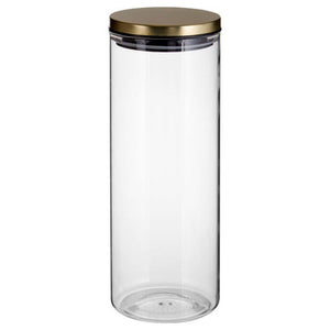 Glass Storage Jar with Gold Lid 1600ml | Freska
