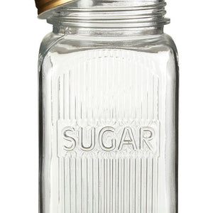 Set Of Three Glass Jars With Gold Finish Lids | Luca