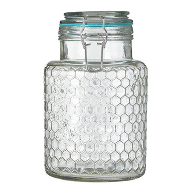 Apiary Blue Seal Small Glass Jar.