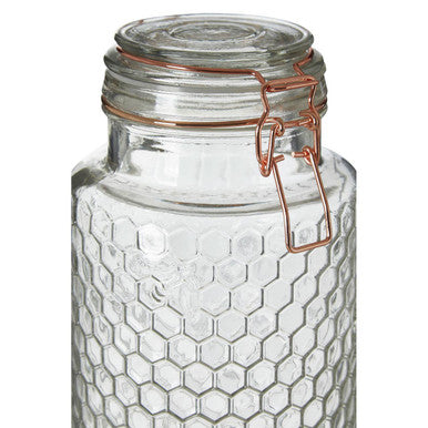 Apiary Rose Gold Wire Large Glass Jar.