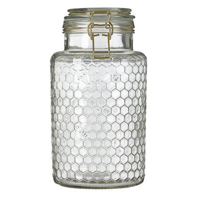 Apiary Gold Wire Large Glass Jar