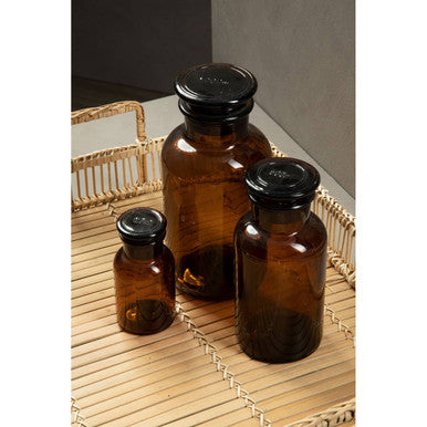 Apothecary Small Amber Glass Bottle
