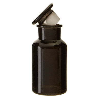 Apothecary Black Glass Reagent Bottle