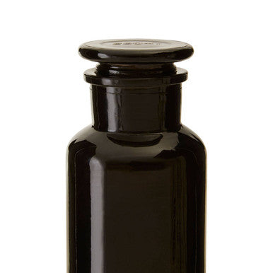 Apothecary Black Glass Reagent Bottle