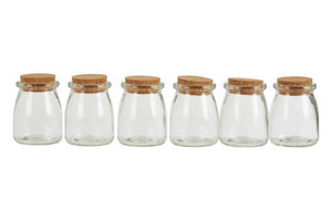 Set of 6 Round Glass Jars | Tromso