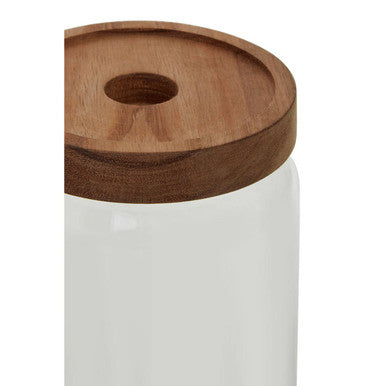 Freska Glass Storage Jar with Acacia Wood Lid 800ml