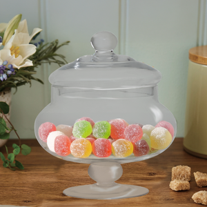 Olivia Clear Glass Candy Small Storage Jar