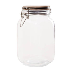 Square 1550Ml Glass Jar With Champagne Lid | Luca