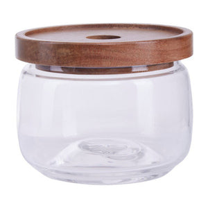 Glass Storage Jar with Acacia Lid 560 Ml | Tromso