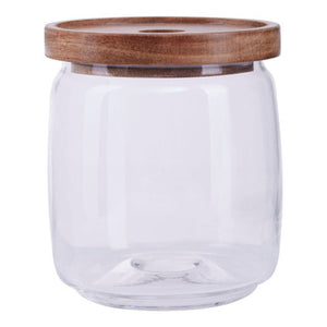Glass Storage Jar with Acacia Lid 860 Ml | Tromso