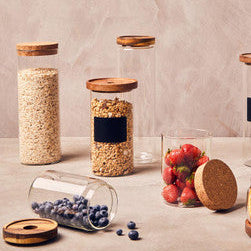 Tromso Glass Storage Jar with Acacia Lid 860 ml