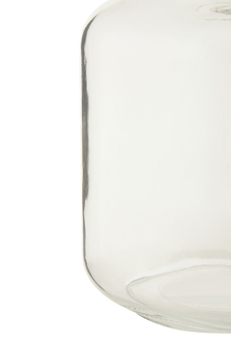 2000Ml Sqr Glass Jar Clip Top Rose Gold Lid