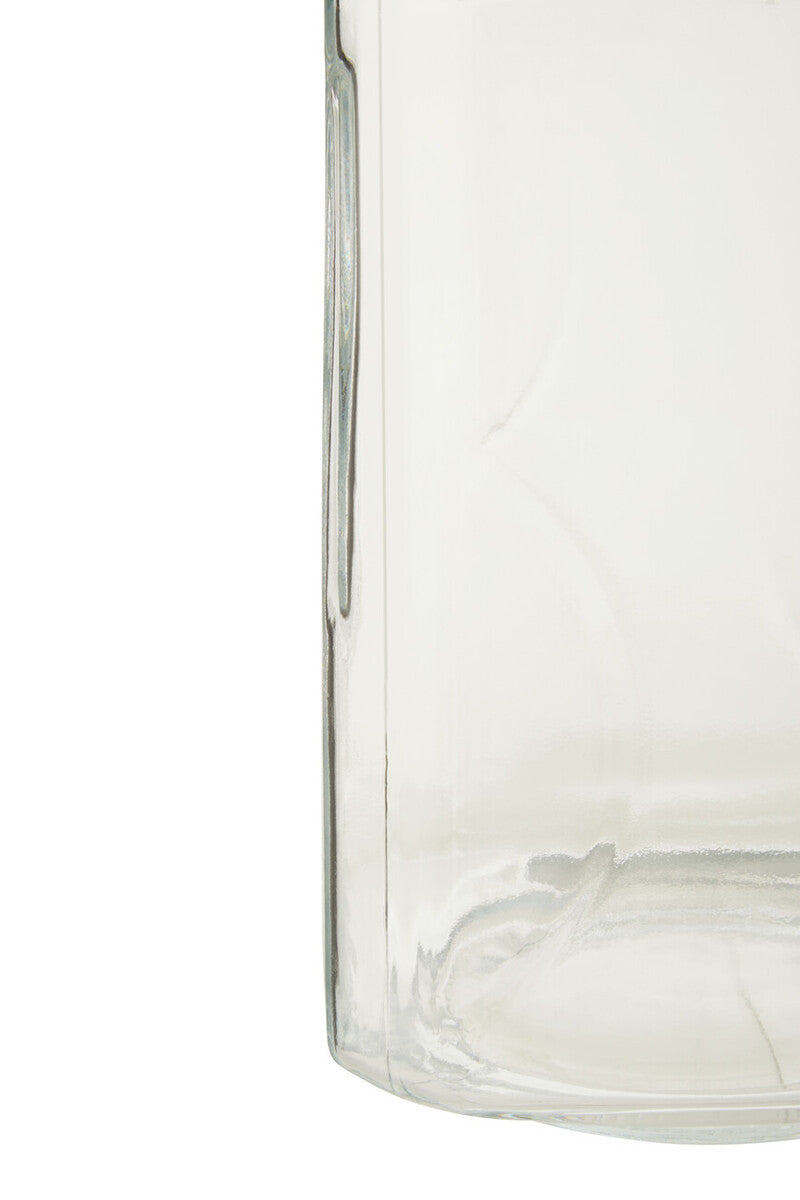 2300Ml Sqr Glass Jar Rose Gold Lid