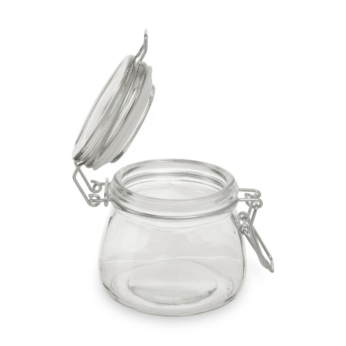 150Ml Rnd Glass Jar Clip Top Clear Lid