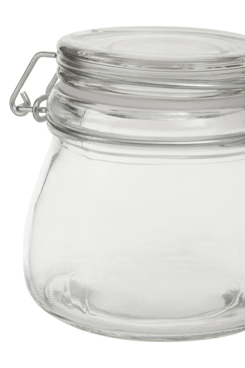 150Ml Rnd Glass Jar Clip Top Clear Lid